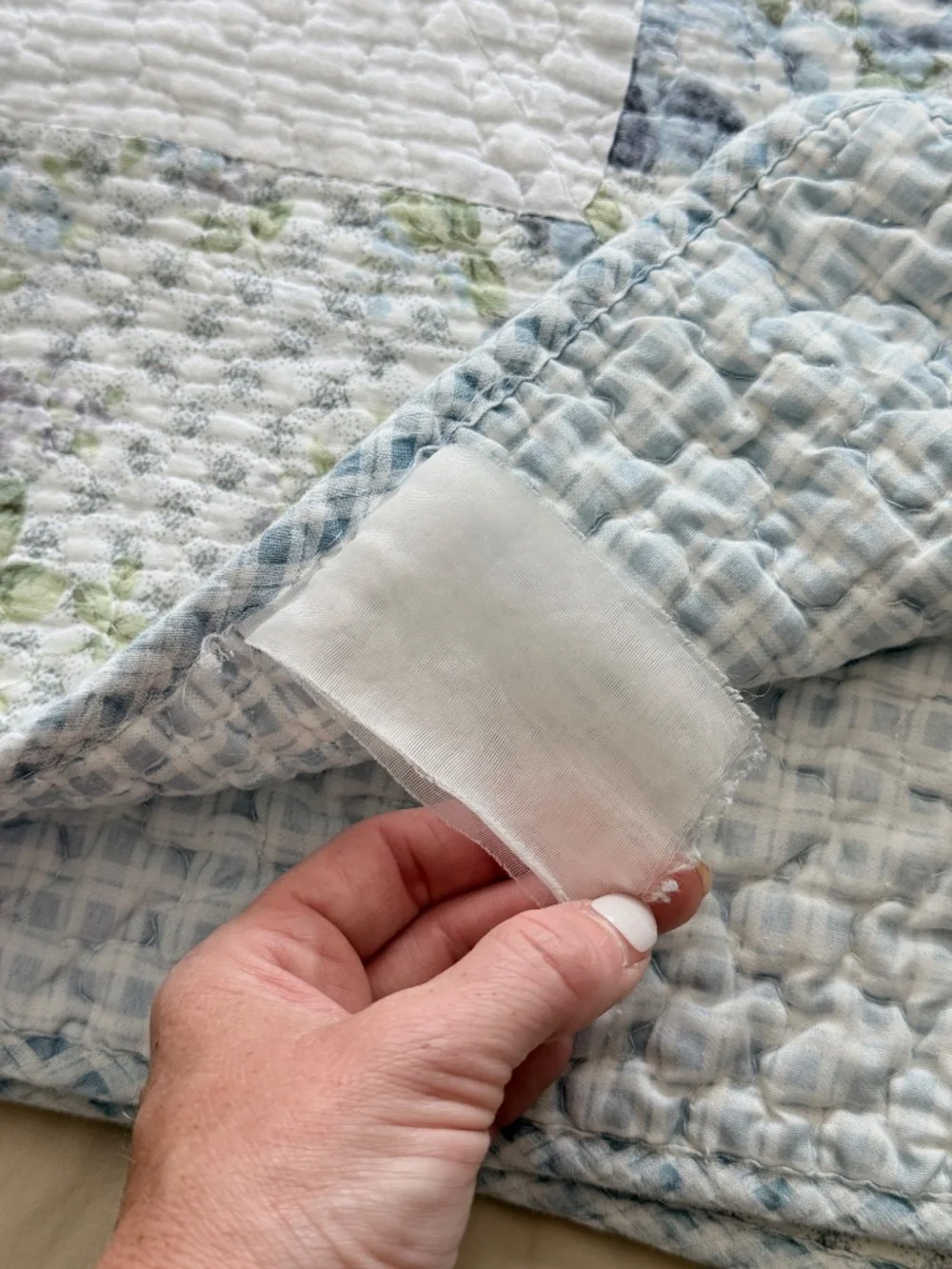 Blue White Quilt Set